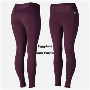 HORZE WINTER ACTIVE WOMEN SILICONE KNEE PATCH TIGHTS PURPLE