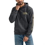 WRANGLER MEN HOODIE 'SINCE 1947' MEN CHARCOAL LARGE