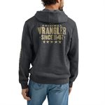 WRANGLER MEN HOODIE 'SINCE 1947' MEN CHARCOAL LARGE