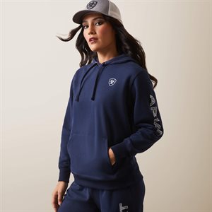 COTON OUATÉ FEMME ARIAT NAVY LOGO GRIS