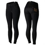 PANTALON HORZE JESSI-LYN SILICONE FULL SEAT STYLE JEANS NOIR 