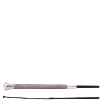 BR DRESSAGE WHIP LIBRA BLACK / SILVER 43 5 / 16''(110CM)