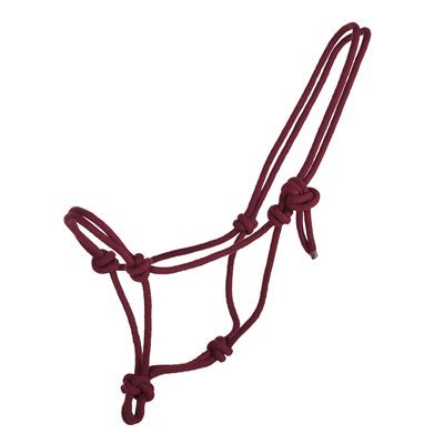 QHP ROPE HALTER BASIC BURGUNDY SHELTAND