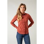 CHEMISE FEMME KIMES RANCH LINVILLE ROUGE FONCÉ LARGE