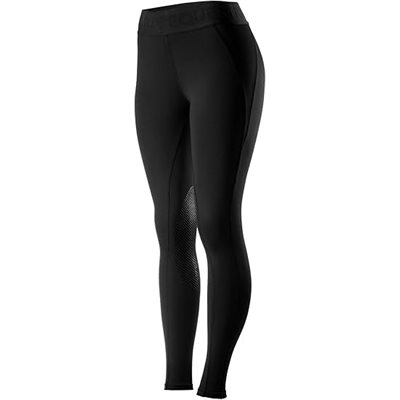 HORZE WOMENS MADISON KNEE PATCH TIGHTS SILICONE GRIP BLACK 26