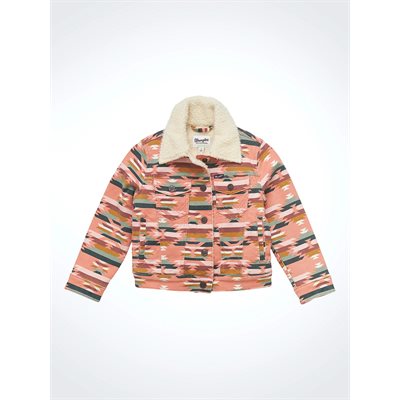 JACKET WRANGLER DOUBLÉ SHERPA FILLE AZTEC ROSE SMALL