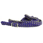 WESTERN RAWHIDE BRAIDED BARREL REIN PURPLE / TAN