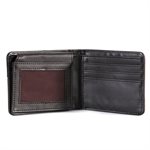 MONTANA WEST COFFEE BLOCK NAVAJO CONCHO LEATHER WALLET