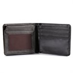 MONTANA WEST BLACK BLOCK LONGHORN CONCHO LEATHER WALLET