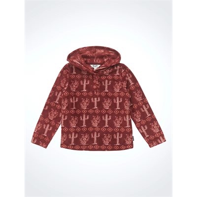 HOODIE POLAR WRANGLER FILLE BOURGOGNE CACTUS XS