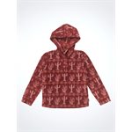 WRANGLER POLAR HOODIE GIRL BURGUNDY CACTUS SZ.L