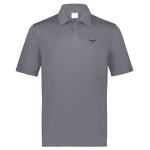 CHANDAIL POLO HOMME RANCH BRAND GRIS LOGO NOIR