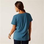 CHANDAIL ARIAT FEMME RAINBOW SCRIPT BLEU ACIER MEDIUM