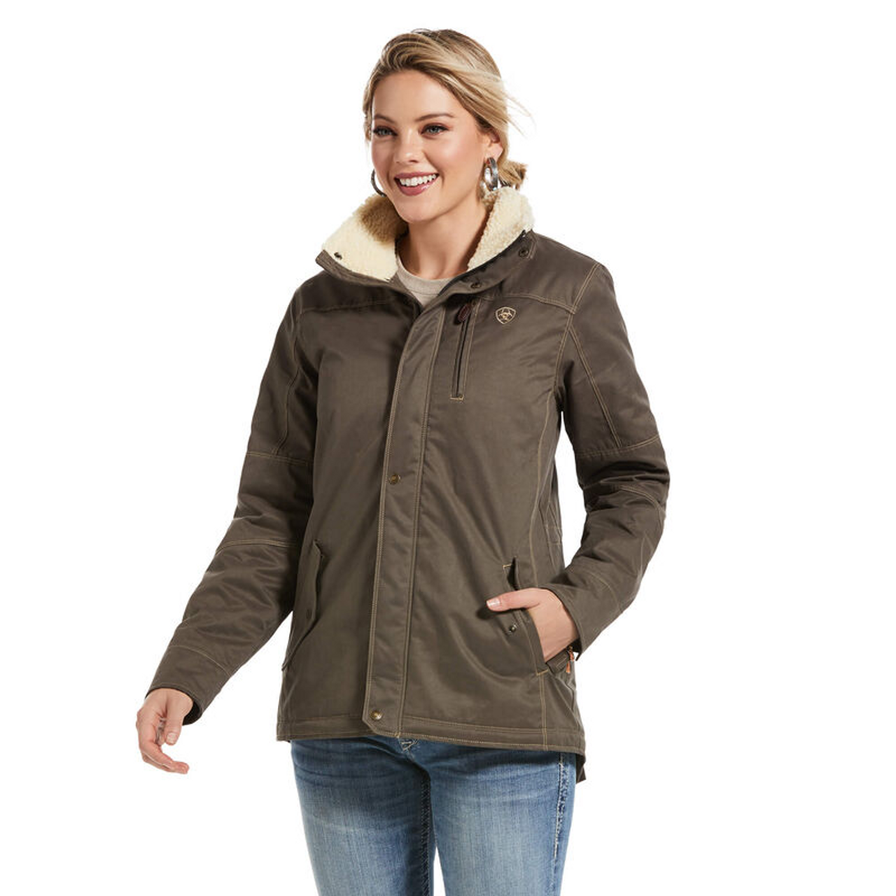 MANTEAU ARIAT FEMME GRIZZLY ISOLÉ CHESNUT XLARGE