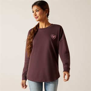 ARIAT LS TSHIRT RELAX FIT CLOVE BROWN