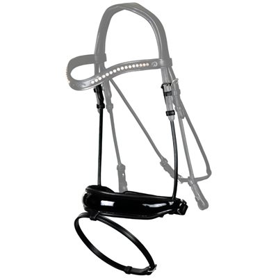 NOSEBAND DY'ON LARGE CRANK VERNI FLASH ROND LEATHER COLLECTION NOIR COB