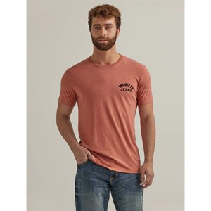 T SHIRT WRANGLER HOMME COWBOY JEANS RUST