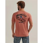 WRANGLER COWBOY JEAN MEN T SHIRT RUST SZ.XXL