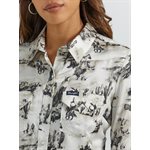 CHEMISE WRANGLER FEMME RETRO SNAP MOTIF FAR WEST XS