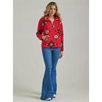 CHANDAIL EN SHERPA WRANGLER FEMME AZTEC ROUGE GR.M