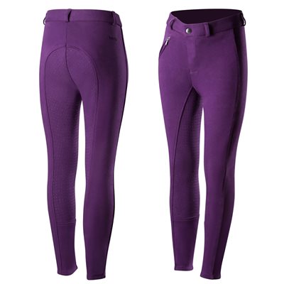 HORZE ACTIVE SILICONE KID BREECHES GRIP FS LIGHT PURPLE SMALL