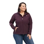 ARIAT WOMEN NEW TEAM SOFTSHELL JACKET MULBERRY HEATHER LARGE