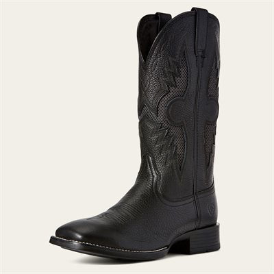 BOTTES WESTERN ARIAT HOMME SOLADO VENTEK NOIR GR.9EE