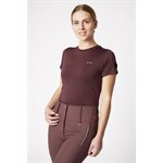 HORZE TABITHA LIGHTWEIGHT SUMMER T-SHIRT W / BIT BURGUNDY 8 (38)