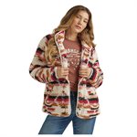 VESTE EN SHERPA WRANGLER FEMME AZTEC FRAMBOISE GR.L