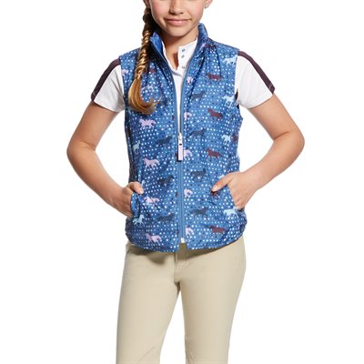 VESTE ARIAT EMMA SANS MANCHE ENFANT REVERSIBLE BLEU SMALL