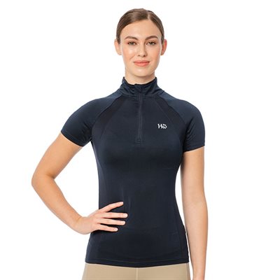 AVEEN HALF ZIP TECH TOP HORSEWARE NAVY SMALL