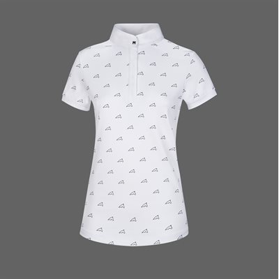 CHEMISE EQUILINE PLUM BLANCHE AVEC CHEVAUX MARINE SMALL