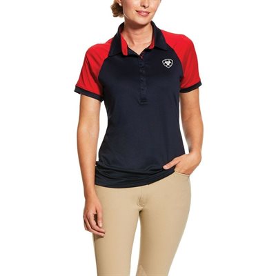 ARIAT TEAM 3.0 POLO NAVY / RED XSMALL