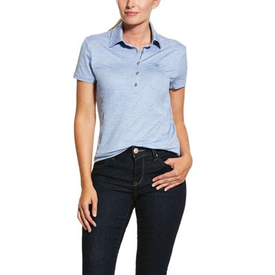 ARIAT TALENT POLO BLUE HEATHER XSMALL