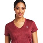 WOMENS ARIAT LAGUNA SS BASELAYER ZINFANDEL MEDIUM