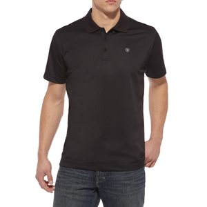 MENS ARIAT TEK SS POLO BLACK