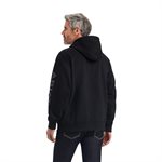 MENS ARIAT LOGO HOOD BLACK / GREY LARGE