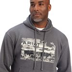 ARIAT MEN'S PASTURES SWEATSHIRT CHARCOAL HEATHER XXLARGE