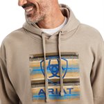 ARIAT MEN'S SERAPE BLOCK SWEATSHIRT BRINDLE HEATHER XLARGE