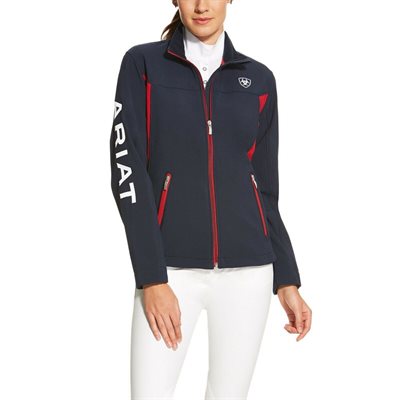 ARIAT NEW TEAM SOFTSHELL JACKET NAVY / RED XSMALL