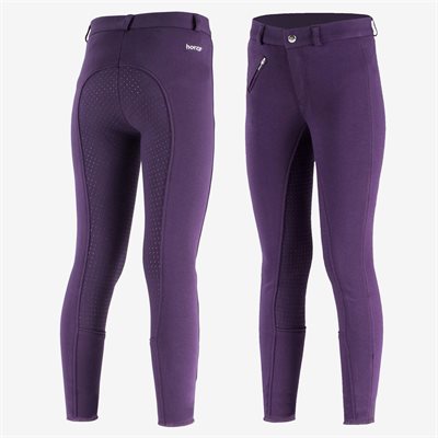 HORZE ACTIVE SILICONE BREECHES CHILDREN GRIP FS PURPLE GR. XS