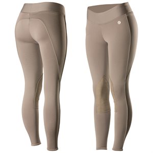 BREECHES HORZE ACTIVE WOMEN KNEE PATCH WINTER TIGHTS TAN