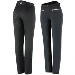 HORZE ADELINE FS BLACK SILICONE WINTER BREECHES