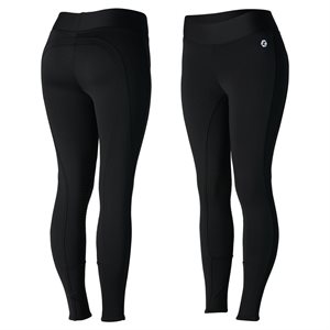 BREECHES HORZE WINTER ACTIVE WOMEN SILICONE KNEE PATCH BLACK