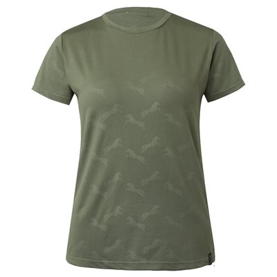 HORZE NINA WOMEN TECHNICAL T-SHIRT PRINTS OLIVINE GREEN 6 (36)