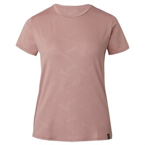 HORZE NINA WOMEN TECHNICAL T-SHIRT PRINTS ROSE TAN 6 (36)