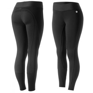 BREECHES HORZE WINTER ACTIVE WOMEN SILICONE FULL SEAT BLACK