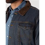 JACKET WRANGLER JEANS DOUBLÉ FLEECE COLLET CORDUROY LARGE