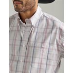 CHEMISE WRANGLER HOMME GEORGE MC CARREAU / BLANC / ROSE GR:XLARGE