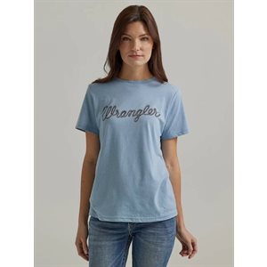 T SHIRT WRANGLER FEMME ASHLEY BLEU